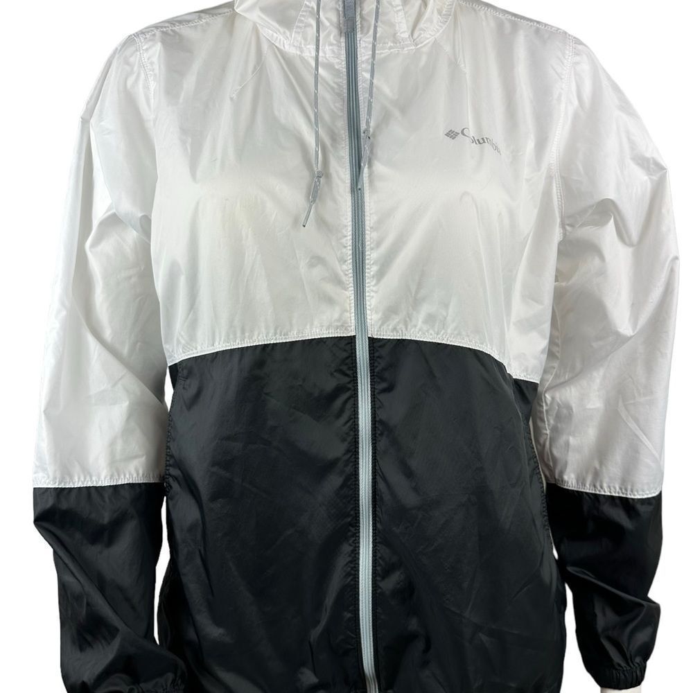 Columbia black and white zip front wind breaker jacket size XL - Picture 8 of 9